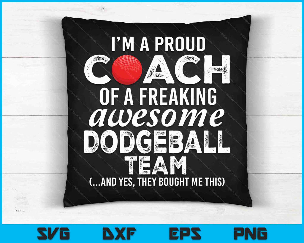 Dodgeball Coach Funny Thank You Appreciation Gift SVG Cutting Files
