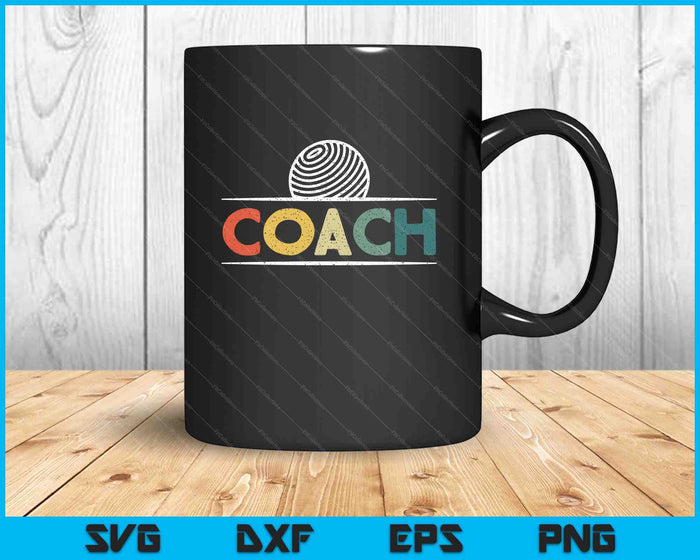 Dodgeball Coach Gifts Vintage Ball Coaching SVG PNG Digital Cutting Files