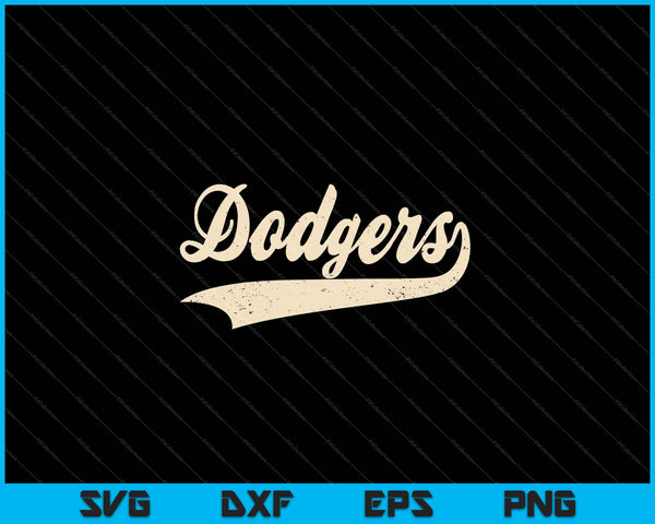 Dodgers Name Retro Vintage Gift for Men Women Boy Girl SVG PNG Cutting Printable Files