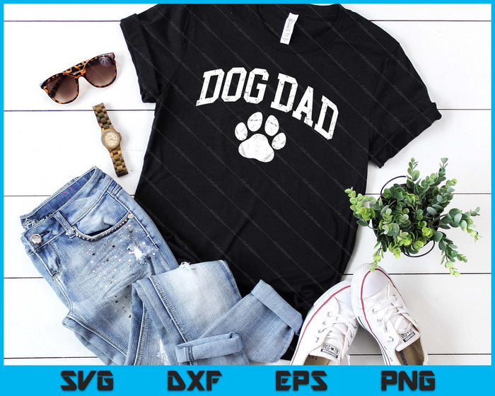 Dog Dad Distressed Design Style Funny Dog Paw Classic SVG PNG Digital Cutting File Dog Dad Distressed Design Style Funny Dog Paw Classic SVG PNG Digital Cutting File
