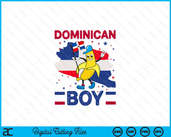 Dominican Boy Dominican Republic Flag Platano Kids Toddler SVG PNG Digital Cutting Files