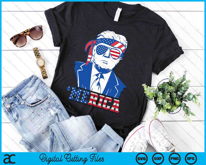 Donald Trump Merica Trump Sunglass US Flag 4th Of July SVG PNG Digital Printable Files Donald Trump Merica Trump Sunglass US Flag 4th Of July SVG PNG Digital Printable Files
