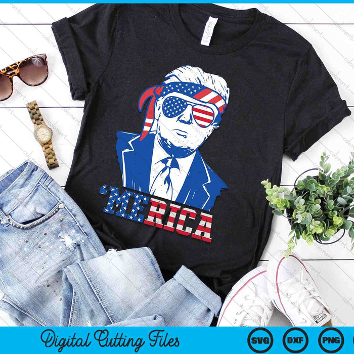 Donald Trump Merica Trump Sunglass US Flag 4th Of July SVG PNG Digital Printable Files Donald Trump Merica Trump Sunglass US Flag 4th Of July SVG PNG Digital Printable Files