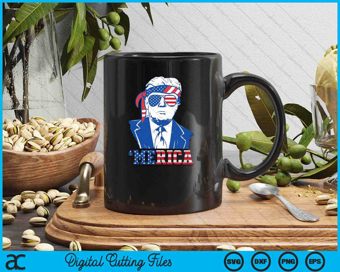 Donald Trump Merica Trump Sunglass US Flag 4th Of July SVG PNG Digital Printable Files Donald Trump Merica Trump Sunglass US Flag 4th Of July SVG PNG Digital Printable Files