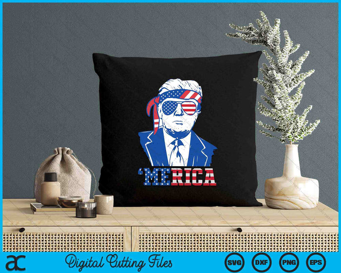 Donald Trump Merica Trump Sunglass US Flag 4th Of July SVG PNG Digital Printable Files Donald Trump Merica Trump Sunglass US Flag 4th Of July SVG PNG Digital Printable Files
