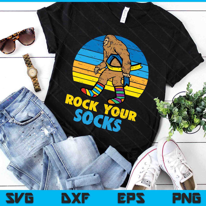 Down Syndrome Bigfoot Rock Your Socks Awareness Sasquatch SVG PNG Digital Printable Files Down Syndrome Bigfoot Rock Your Socks Awareness Sasquatch SVG PNG Digital Printable Files