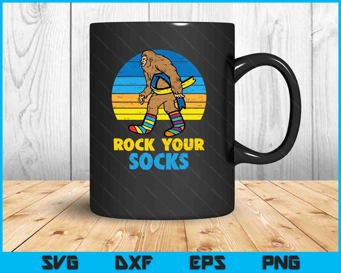Down Syndrome Bigfoot Rock Your Socks Awareness Sasquatch SVG PNG Digital Printable Files Down Syndrome Bigfoot Rock Your Socks Awareness Sasquatch SVG PNG Digital Printable Files
