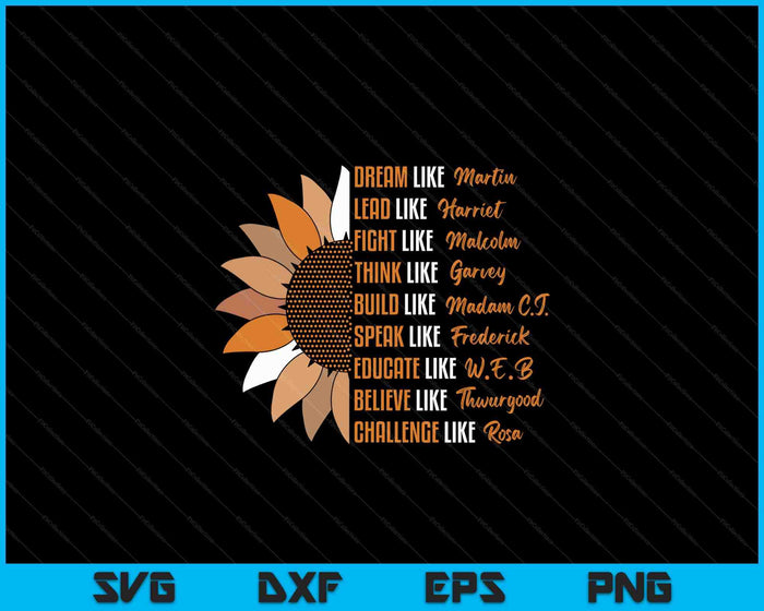 Dream Like Martin Lead Like Harriet Black History Pride Gift SVG PNG Digital Cutting Files Dream Like Martin Lead Like Harriet Black History Pride Gift SVG PNG Digital Cutting Files