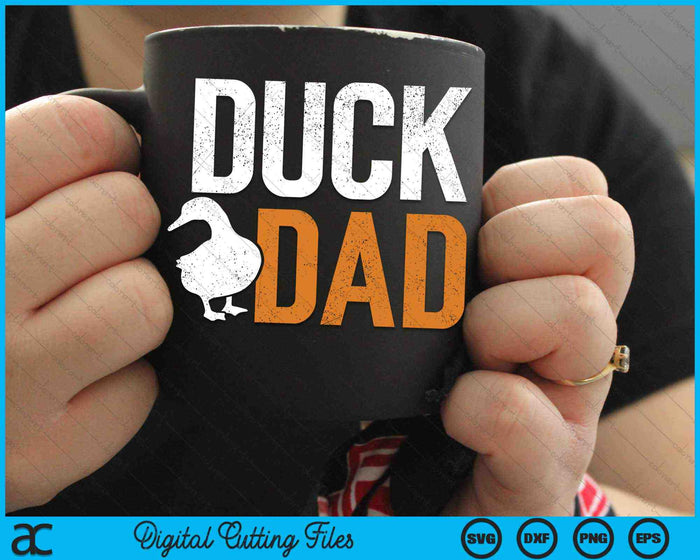 Duck Dad Animal Lover Cute Ducks Themed SVG PNG Digital Cutting Files