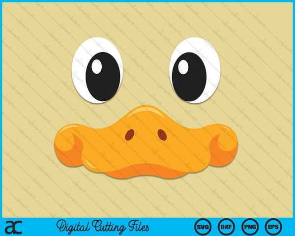 Duck Face Halloween Costume Birthday Idea Cute SVG PNG Digital Cutting Files