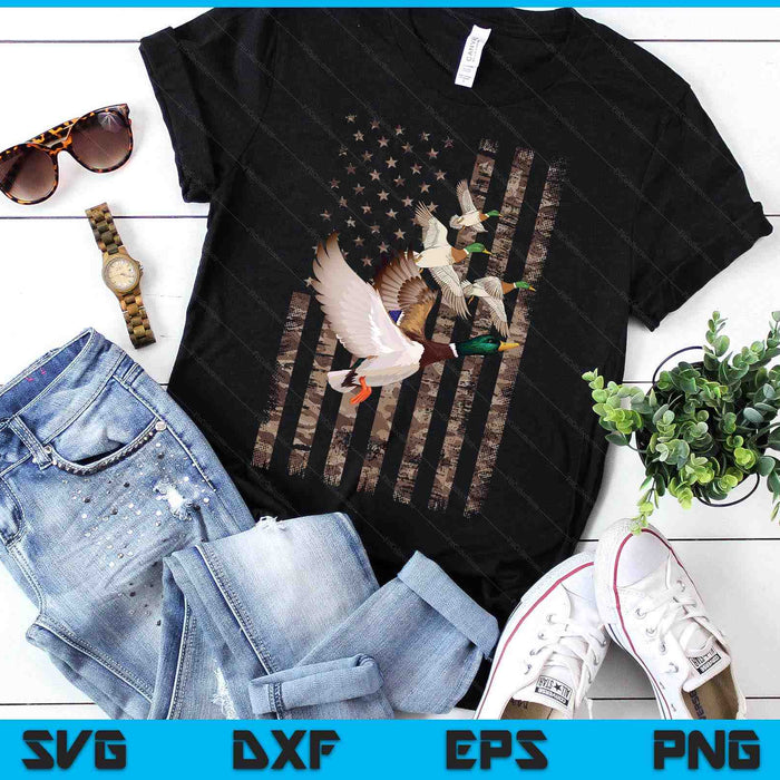 Duck Hunter American Flag Waterfowl Hunting Camouflage SVG PNG Digital Printable Files Duck Hunter American Flag Waterfowl Hunting Camouflage SVG PNG Digital Printable Files