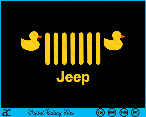 Duck Jeep Grille 7-Slot Grille SVG PNG Digital Cutting Files