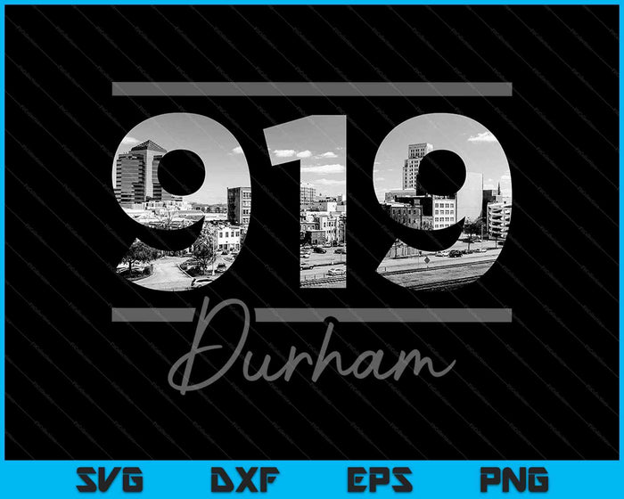 Durham 919 Area Code Skyline North Carolina Vintage SVG PNG Cutting Printable Files Durham 919 Area Code Skyline North Carolina Vintage SVG PNG Cutting Printable Files