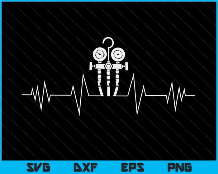 EKG Line Heartbeat HVAC Technician HVAC Tech SVG PNG Digital Cutting Files EKG Line Heartbeat HVAC Technician HVAC Tech SVG PNG Digital Cutting Files
