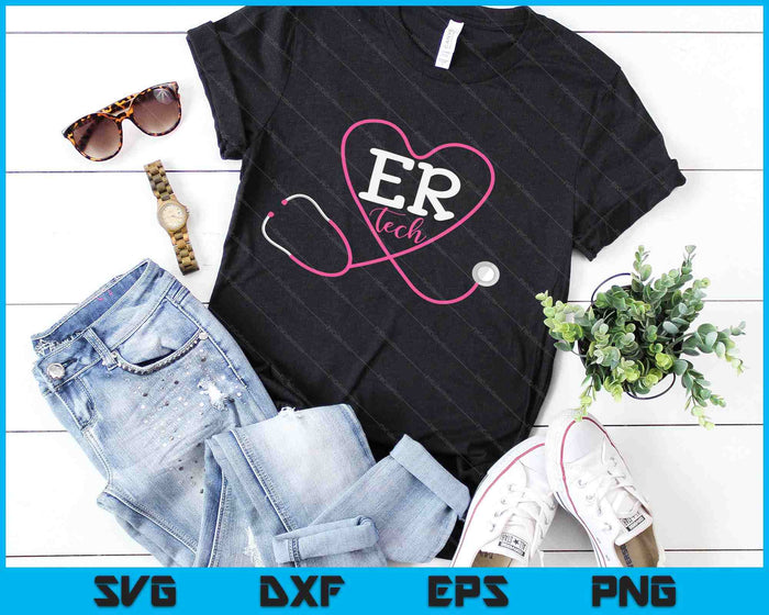 ER Tech Emergency Room Technologists Technicians SVG PNG Digital Cutting Files ER Tech Emergency Room Technologists Technicians SVG PNG Digital Cutting Files