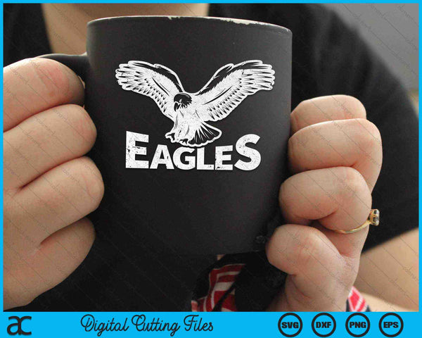 Eagles Fly Vintage Eagles Flying Bird Inspirational SVG PNG Digital Cutting Files