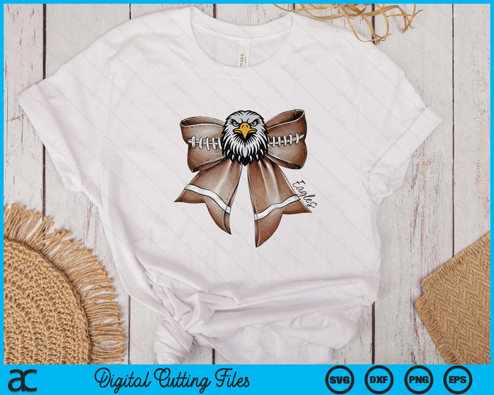 Eagles Football Bow School Spirit Eagles SVG PNG Digital Printable Files Eagles Football Bow School Spirit Eagles SVG PNG Digital Printable Files