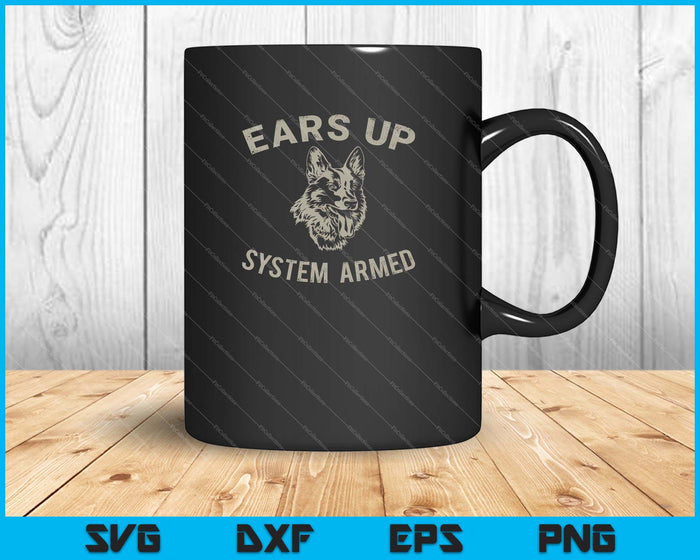 Ears Up System Armado Amante del Perro Regalo Animal Pastor Alemán SVG PNG Cortando Archivos Imprimibles Ears Up System Armado Amante del Perro Regalo Animal Pastor Alemán SVG PNG Cortando Archivos Imprimibles
