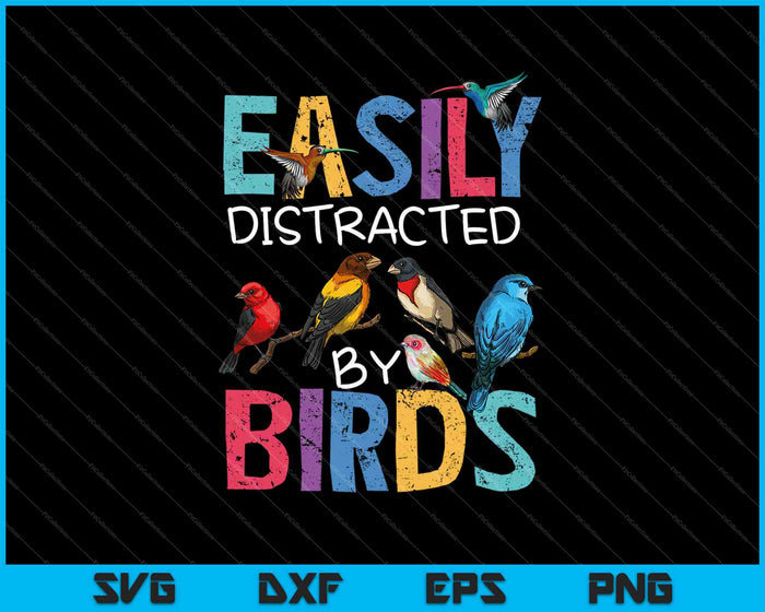 Gemakkelijk afgeleid door vogels SVG PNG snijden afdrukbare bestanden Gemakkelijk afgeleid door vogels SVG PNG snijden afdrukbare bestanden