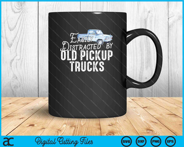 Fácilmente distraído por viejas camionetas lindo camionero SVG PNG archivos de corte digital Fácilmente distraído por viejas camionetas lindo camionero SVG PNG archivos de corte digital