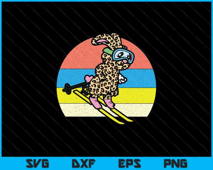 Easter Bunny Skier Funny Ski Sport Spring SVG PNG Digital Printable Files Easter Bunny Skier Funny Ski Sport Spring SVG PNG Digital Printable Files