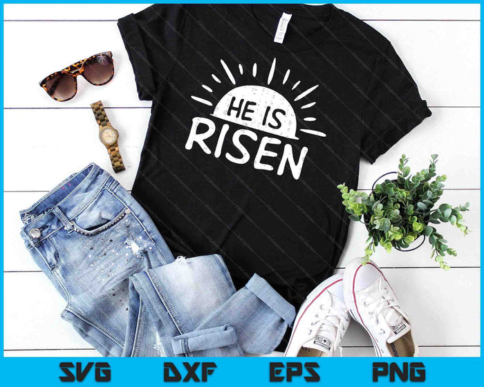 Easter Christian He Is Risen Sun Resurrection Men Women Kids SVG PNG Digital Cutting Files Easter Christian He Is Risen Sun Resurrection Men Women Kids SVG PNG Digital Cutting Files