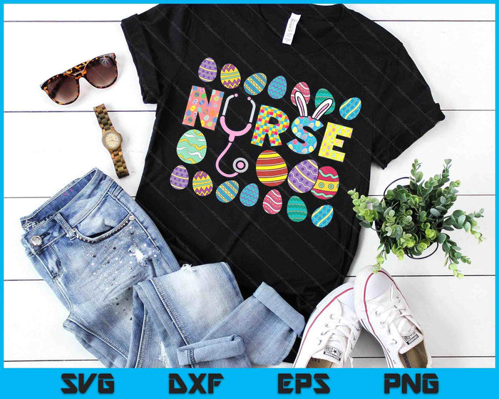 Easter Eggs Nurse Stethoscope Scrub Top Spring Squad SVG PNG Digital Printable Files Easter Eggs Nurse Stethoscope Scrub Top Spring Squad SVG PNG Digital Printable Files