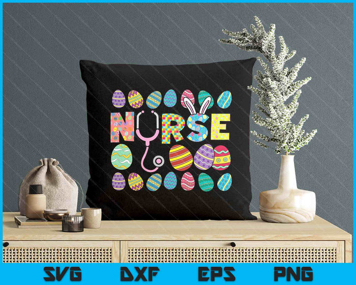 Easter Eggs Nurse Stethoscope Scrub Top Spring Squad SVG PNG Digital Printable Files Easter Eggs Nurse Stethoscope Scrub Top Spring Squad SVG PNG Digital Printable Files