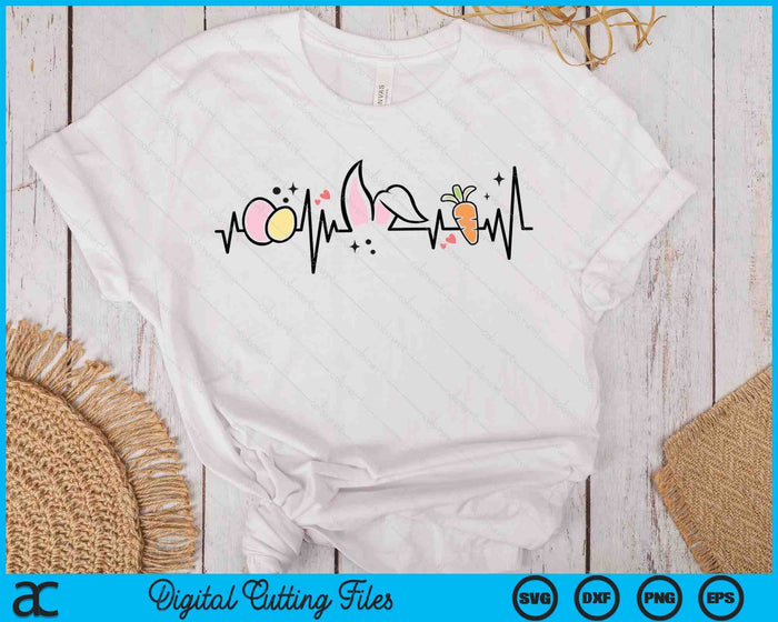 Easter Heartbeat Easter Bunny Ears SVG PNG Digital Printable Files Easter Heartbeat Easter Bunny Ears SVG PNG Digital Printable Files