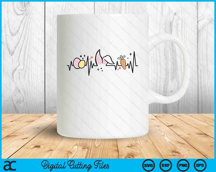 Easter Heartbeat Easter Bunny Ears SVG PNG Digital Printable Files Easter Heartbeat Easter Bunny Ears SVG PNG Digital Printable Files