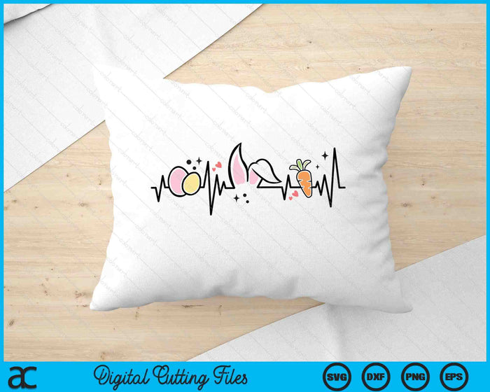Easter Heartbeat Easter Bunny Ears SVG PNG Digital Printable Files Easter Heartbeat Easter Bunny Ears SVG PNG Digital Printable Files