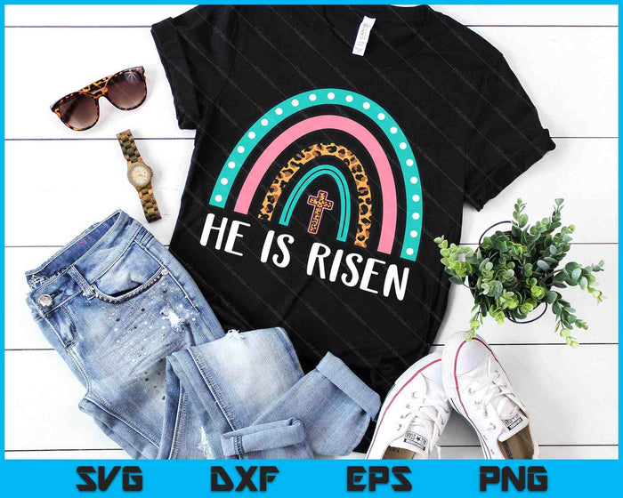 Easter Rainbow He Is Risen Religious Christian SVG PNG Digital Printable Files Easter Rainbow He Is Risen Religious Christian SVG PNG Digital Printable Files