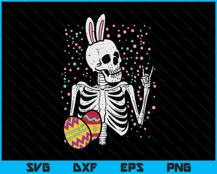 Easter Skeleton Bunny Rock Hand Rocker SVG PNG Digital Printable Files Easter Skeleton Bunny Rock Hand Rocker SVG PNG Digital Printable Files