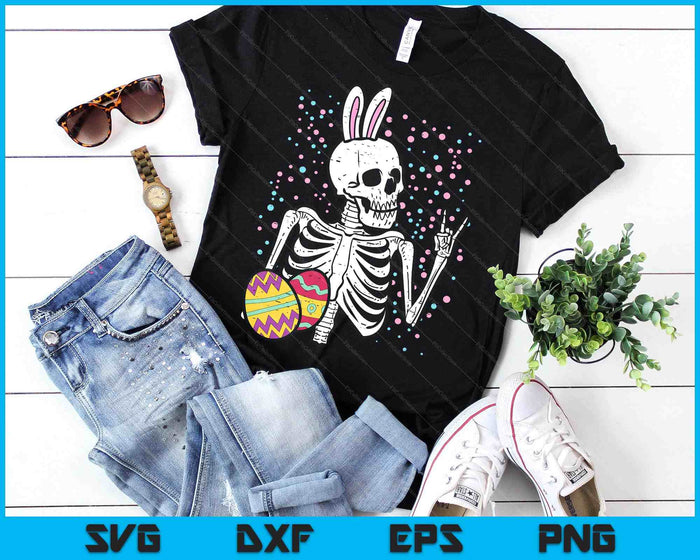 Easter Skeleton Bunny Rock Hand Rocker SVG PNG Digital Printable Files Easter Skeleton Bunny Rock Hand Rocker SVG PNG Digital Printable Files