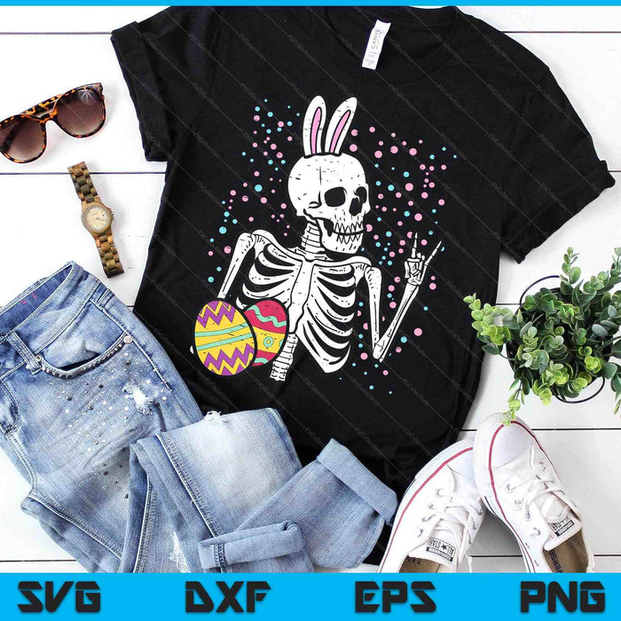 Easter Skeleton Bunny Rock Hand Rocker SVG PNG Digital Printable Files Easter Skeleton Bunny Rock Hand Rocker SVG PNG Digital Printable Files