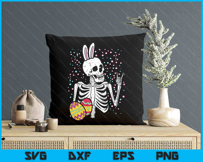 Easter Skeleton Bunny Rock Hand Rocker SVG PNG Digital Printable Files Easter Skeleton Bunny Rock Hand Rocker SVG PNG Digital Printable Files