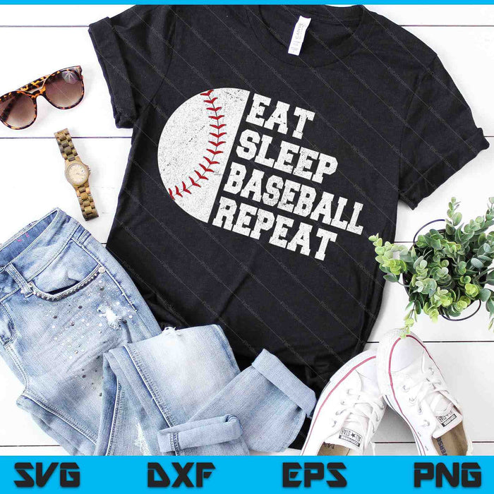 Eat Sleep Baseball Repeat SVG PNG Digital Cutting Files Eat Sleep Baseball Repeat SVG PNG Digital Cutting Files