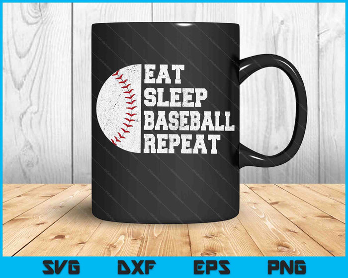Eat Sleep Baseball Repeat SVG PNG Digital Cutting Files Eat Sleep Baseball Repeat SVG PNG Digital Cutting Files