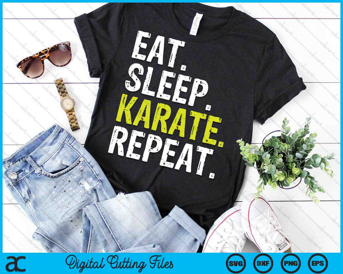 Eet slaap Karate Herhaal SVG PNG digitale snijbestanden Eet slaap Karate Herhaal SVG PNG digitale snijbestanden