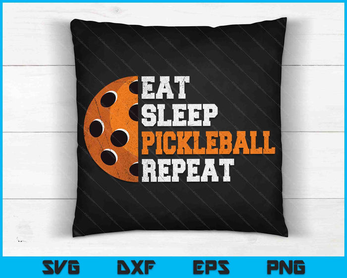 Eet slaap Pickleball Herhaal SVG PNG digitale snijbestanden Eet slaap Pickleball Herhaal SVG PNG digitale snijbestanden