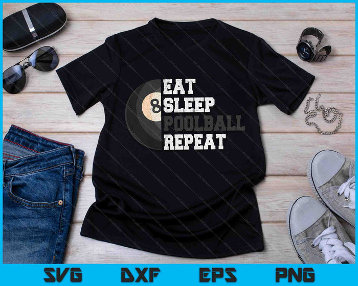 Eet slaap poolbal Herhaal SVG PNG digitale snijbestanden Eet slaap poolbal Herhaal SVG PNG digitale snijbestanden