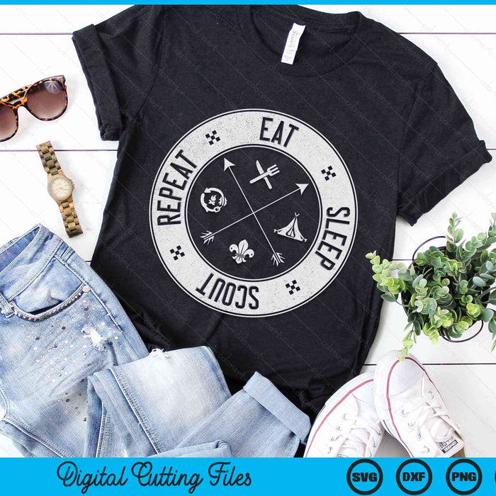 Eat Sleep Scout Repeat - Funny Outdoor Camping Nature Gift SVG PNG Digital Cutting File Eat Sleep Scout Repeat - Funny Outdoor Camping Nature Gift SVG PNG Digital Cutting File