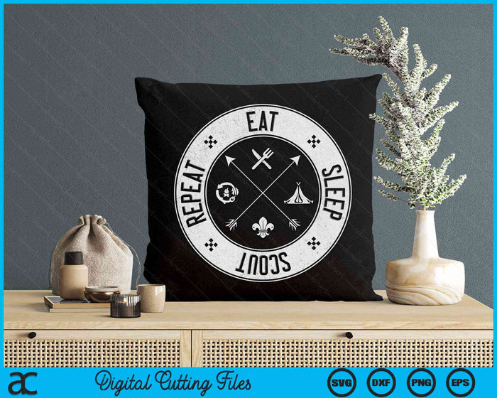 Eat Sleep Scout Repeat - Funny Outdoor Camping Nature Gift SVG PNG Digital Cutting File Eat Sleep Scout Repeat - Funny Outdoor Camping Nature Gift SVG PNG Digital Cutting File