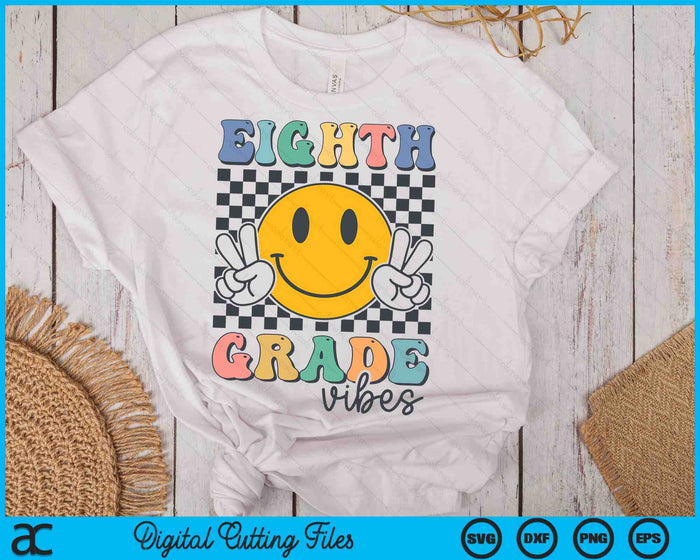 Eighth Grade Vibes Retro Smile Back To School 8th Grade Team SVG PNG Digital Cutting Files Eighth Grade Vibes Retro Smile Back To School 8th Grade Team SVG PNG Digital Cutting Files