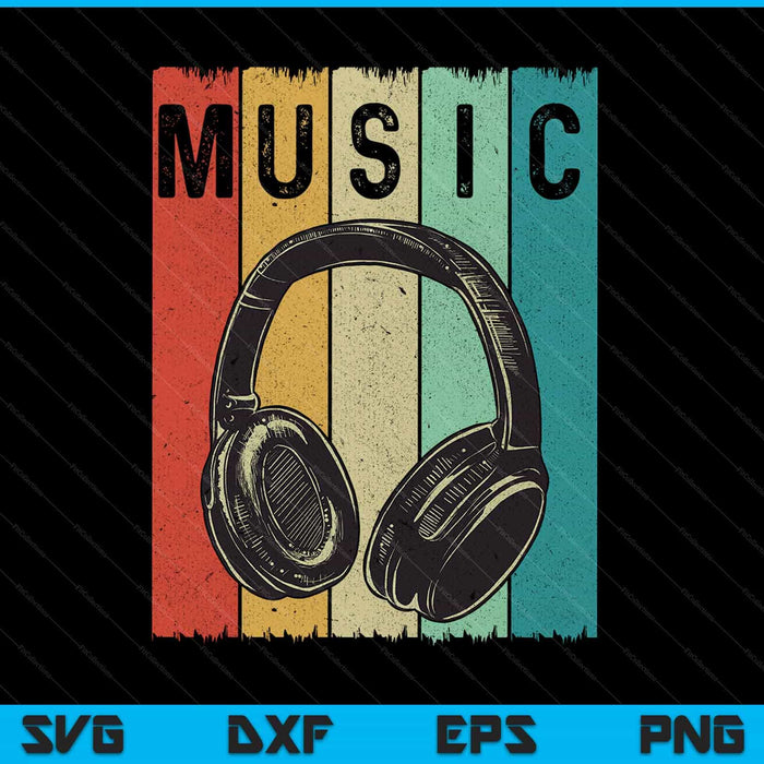Electronic Music Lover DJ Gift Vintage Retro Headphones SVG PNG Cutting Printable Files Electronic Music Lover DJ Gift Vintage Retro Headphones SVG PNG Cutting Printable Files