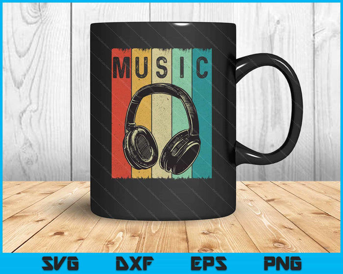 Electronic Music Lover DJ Gift Vintage Retro Headphones SVG PNG Cutting Printable Files Electronic Music Lover DJ Gift Vintage Retro Headphones SVG PNG Cutting Printable Files