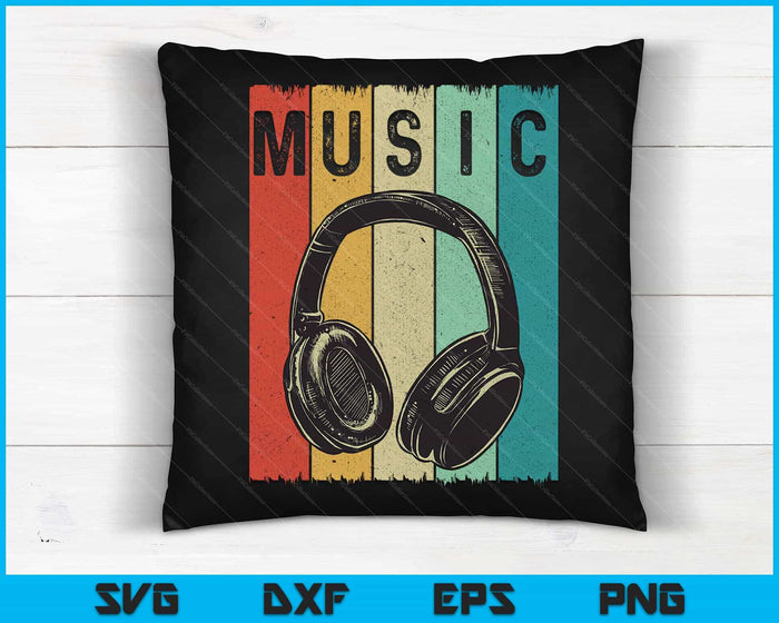 Electronic Music Lover DJ Gift Vintage Retro Headphones SVG PNG Cutting Printable Files Electronic Music Lover DJ Gift Vintage Retro Headphones SVG PNG Cutting Printable Files