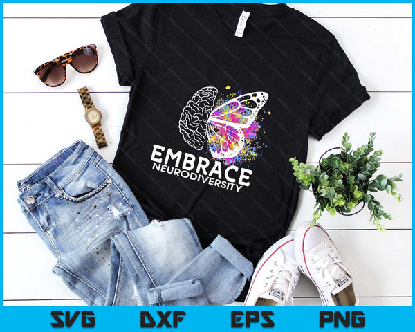 Embrace Neurodiversity - Adhd Awareness SVG PNG Digital Printable Files