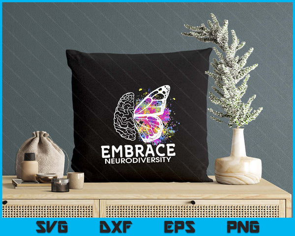 Embrace Neurodiversity - Adhd Awareness SVG PNG Digital Printable Files