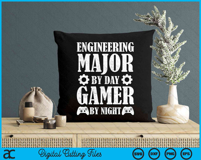 Engineer Major By Day Gamer By Night Funny Engineering SVG PNG Digital Cutting File Engineer Major By Day Gamer By Night Funny Engineering SVG PNG Digital Cutting File